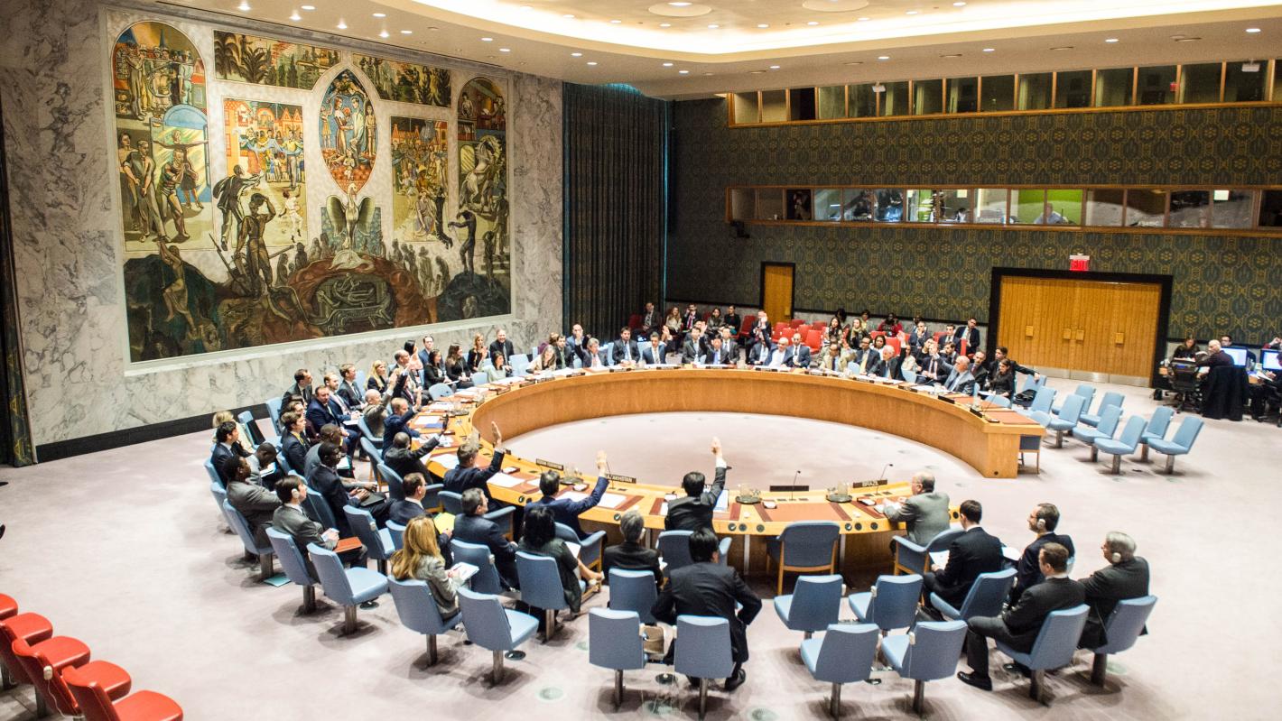 A view of the UN Security Council chamber