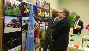 An Ambassadorial level delegation in visit to the country from 7-10 May have met Haitian authorities, civil society representatives and development partners to discuss national priorities. © David Nieto / UN / MINUJUSTH, 2018