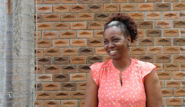 Georgeline Jean, 34, is a psychologist and social worker with AVSI Foundation. Her mission? Target youth aged 15 to 24 to participate in vocational training and income-generating activities. © David Nieto / UN / MINUJUSTH, 2018