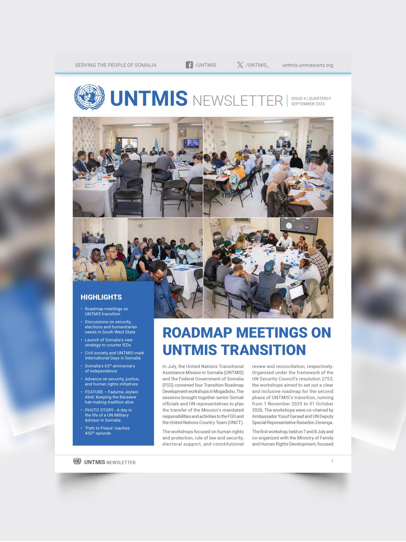 mockup UNTMIS Quarterly Newsletter - Sep. 2025