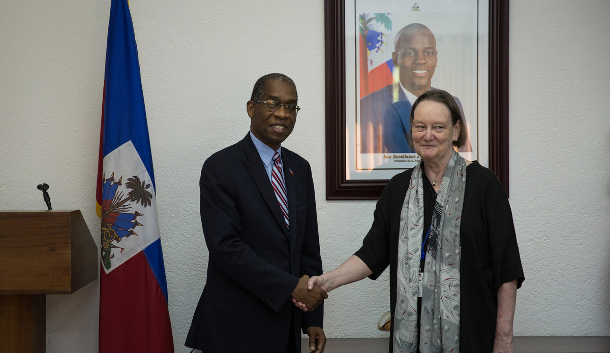 Jane Connors, Victims’ Rights Advocate visited Haiti from 22 to 26 April 2018 to learn more about the work done by MINUJUSTH and the UN Country Team to implement the UN Secretary-General’s strategy to prevent and respond to sexual exploitation and abuse. © Leonora Baumann / UN / MINUJUSTH, 2018