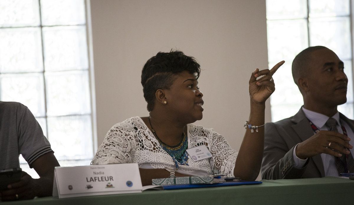 Nadia Lafleur de l’association “Fanm Décidé” a participé aux discussions de Jacmel autour des violences sexuelles les 22 et 23 février. © Leonora Baumann / UN / MINUJUSTH, 2018